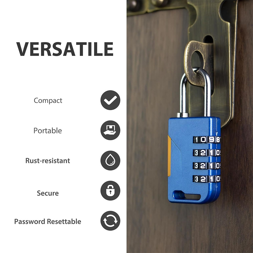 4 Digit Combination Padlock wi - Cable Lock Combination incelemesi ve fiyatı