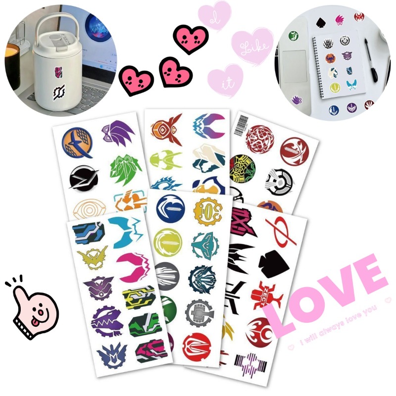 60 Sheets Kamen Rider Logo Sti - Sticker Luggage Decorative incelemesi ve fiyatı